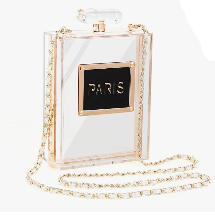 Acrylic Perfume Shaped Vintage Banquet Handbag